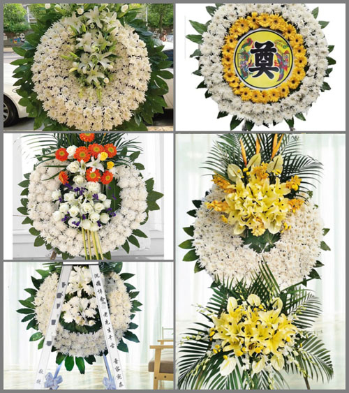 广东清远市佛冈县石角镇山湖村花圈速递